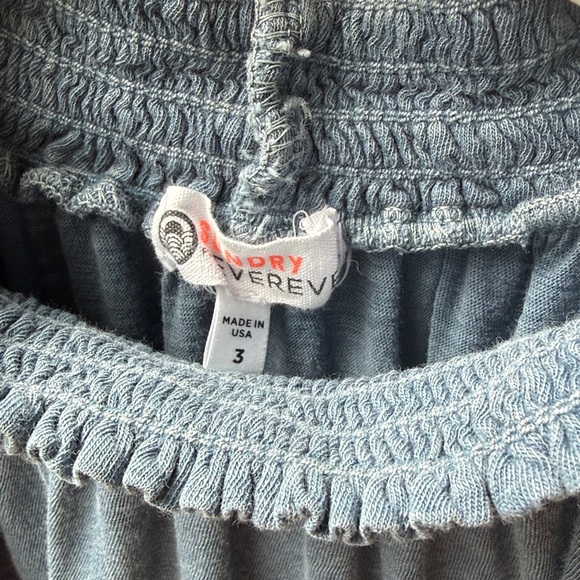 Sundry Evereve Mockneck Tee Smocked Neck & Cuffs Long Sleeves L Soft Pima Cotton - Picture 4 of 9